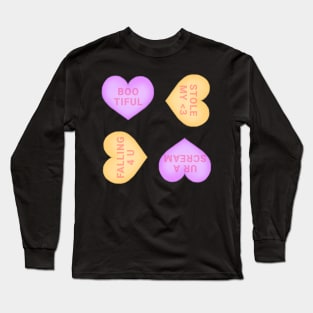 Halloween Conversation Hearts Sticker Pack Long Sleeve T-Shirt